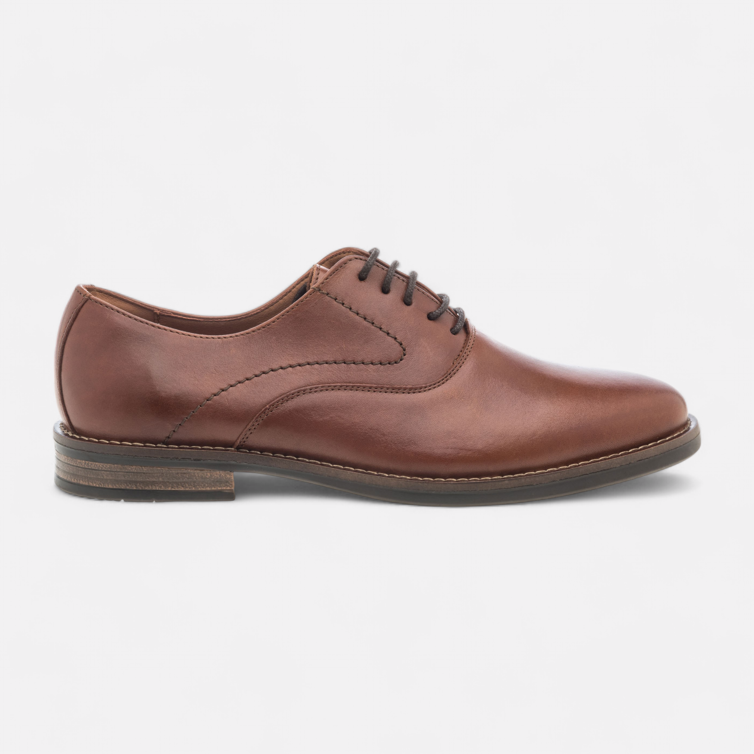 Richelieus Homme en cuir cognac France FR