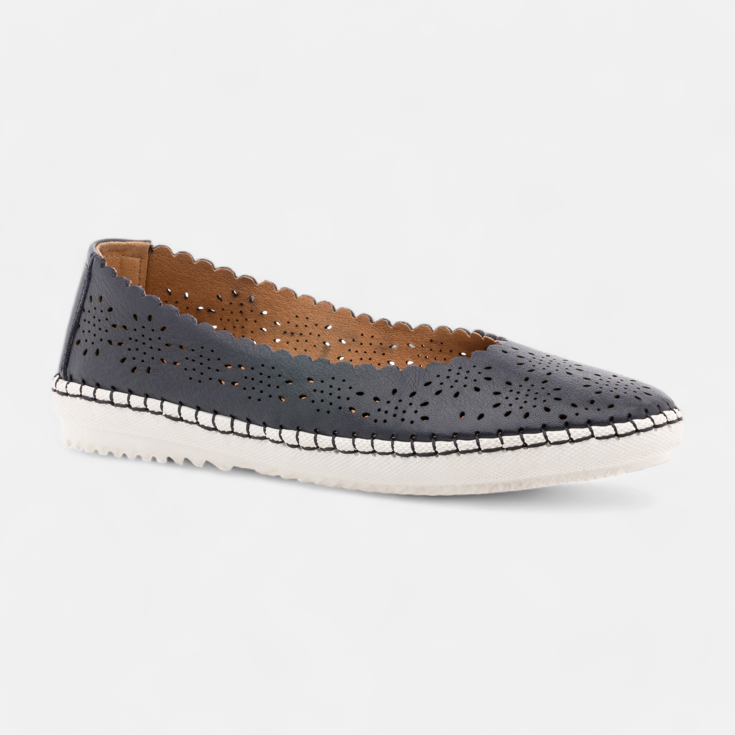 Ballerines Femme en cuir bleu marine France FR