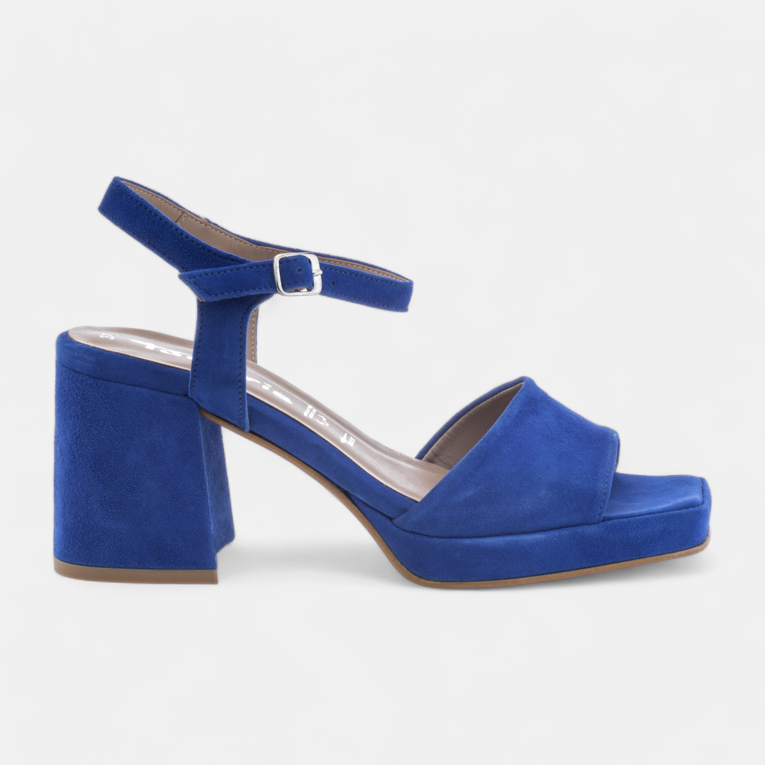 Nu pieds a talon Femme en cuir royal France FR