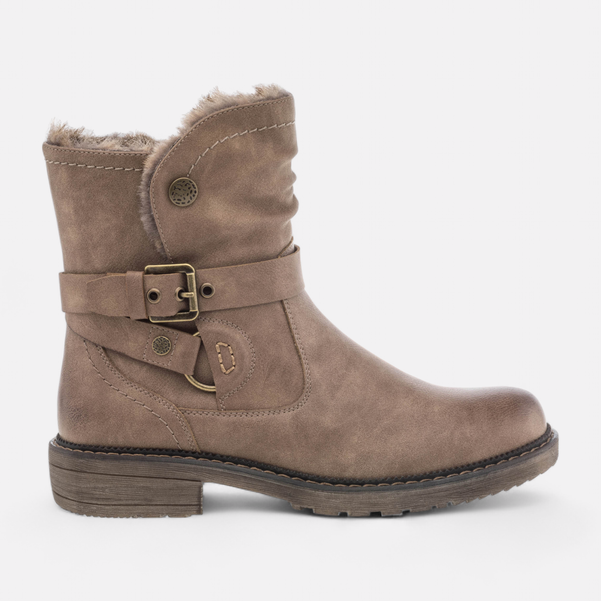 Boots femme taupe hotsell
