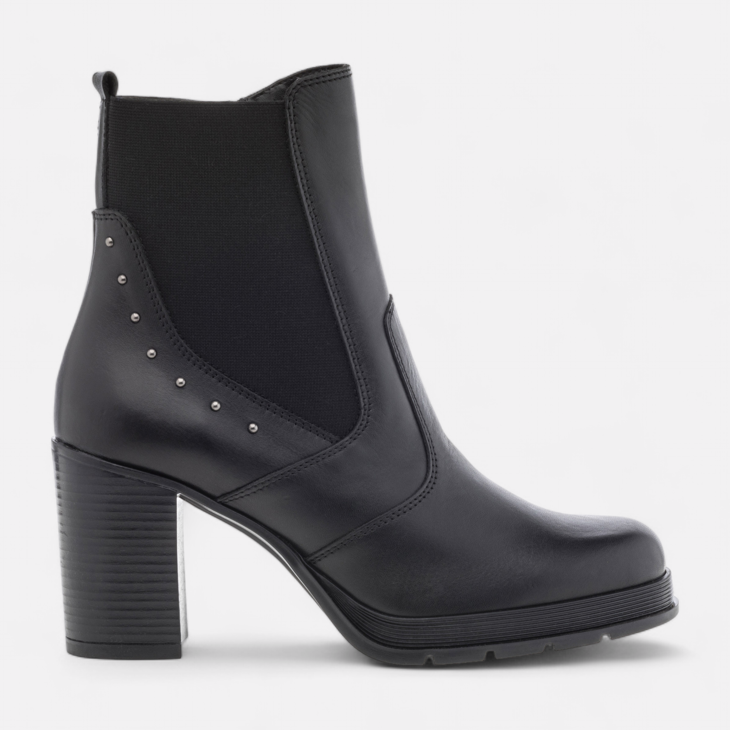 Bottines a talon Femme en cuir noir France FR