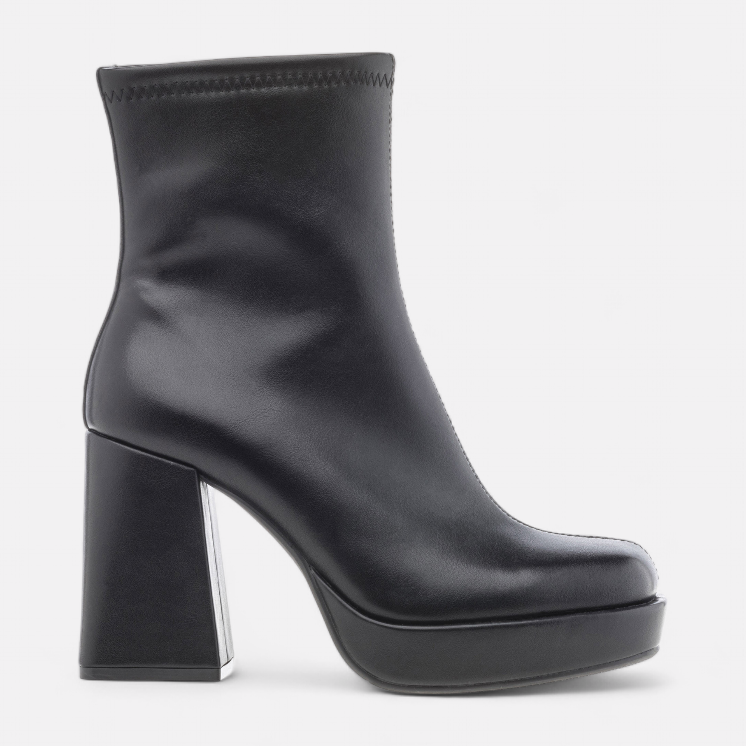 Bottines vinyle noir sales