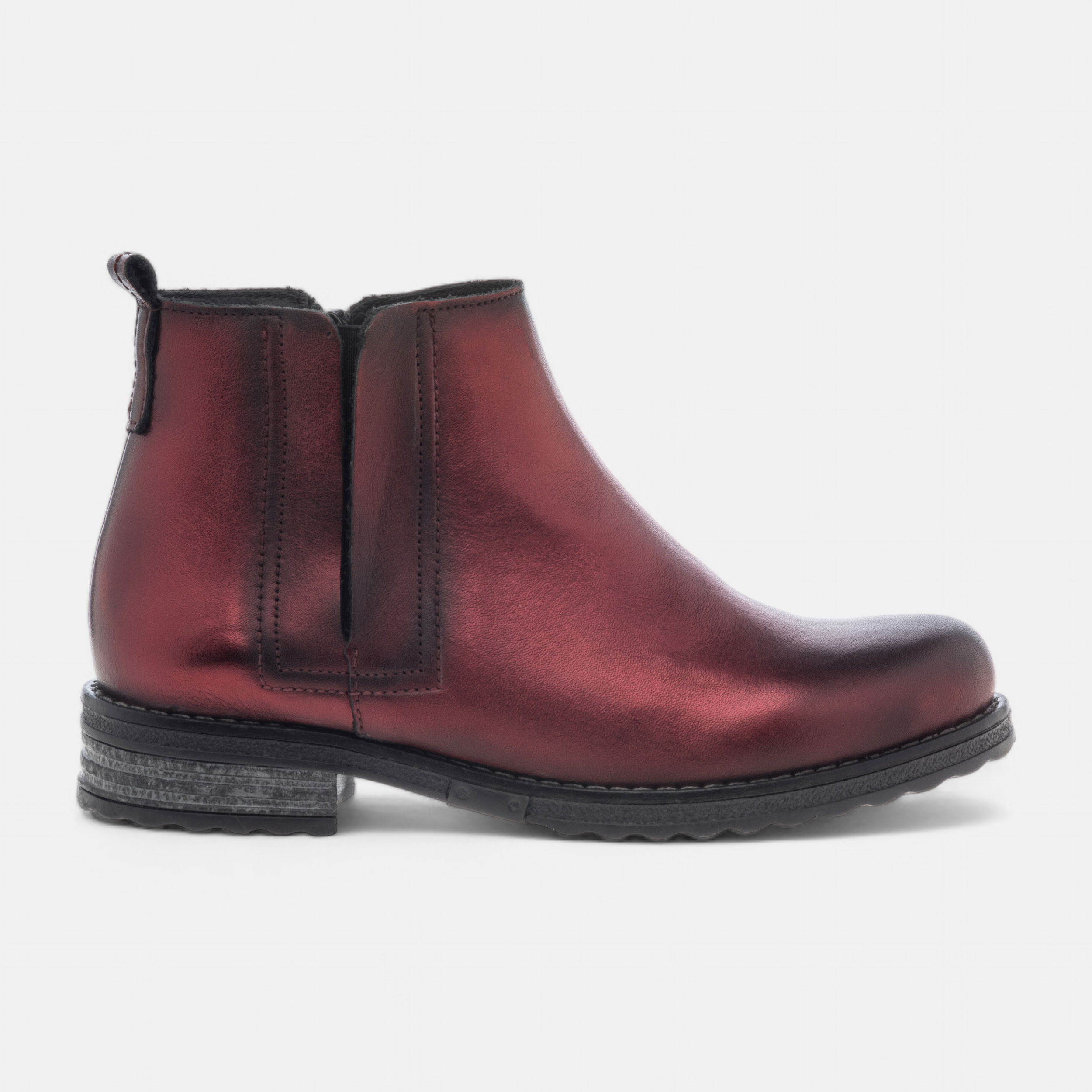 Boots Femme en cuir bordeaux France FR