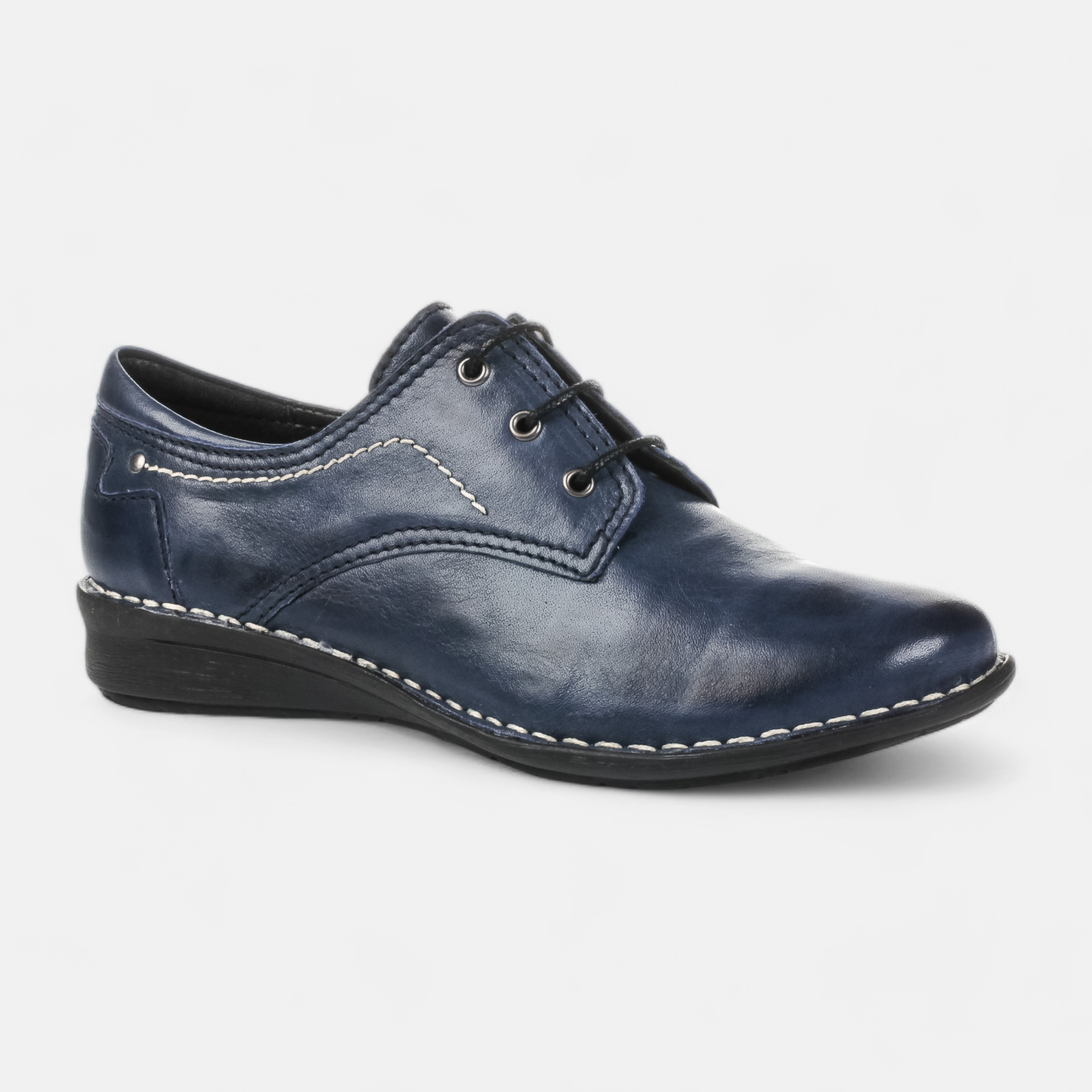 Derbies Femme en cuir bleu France FR