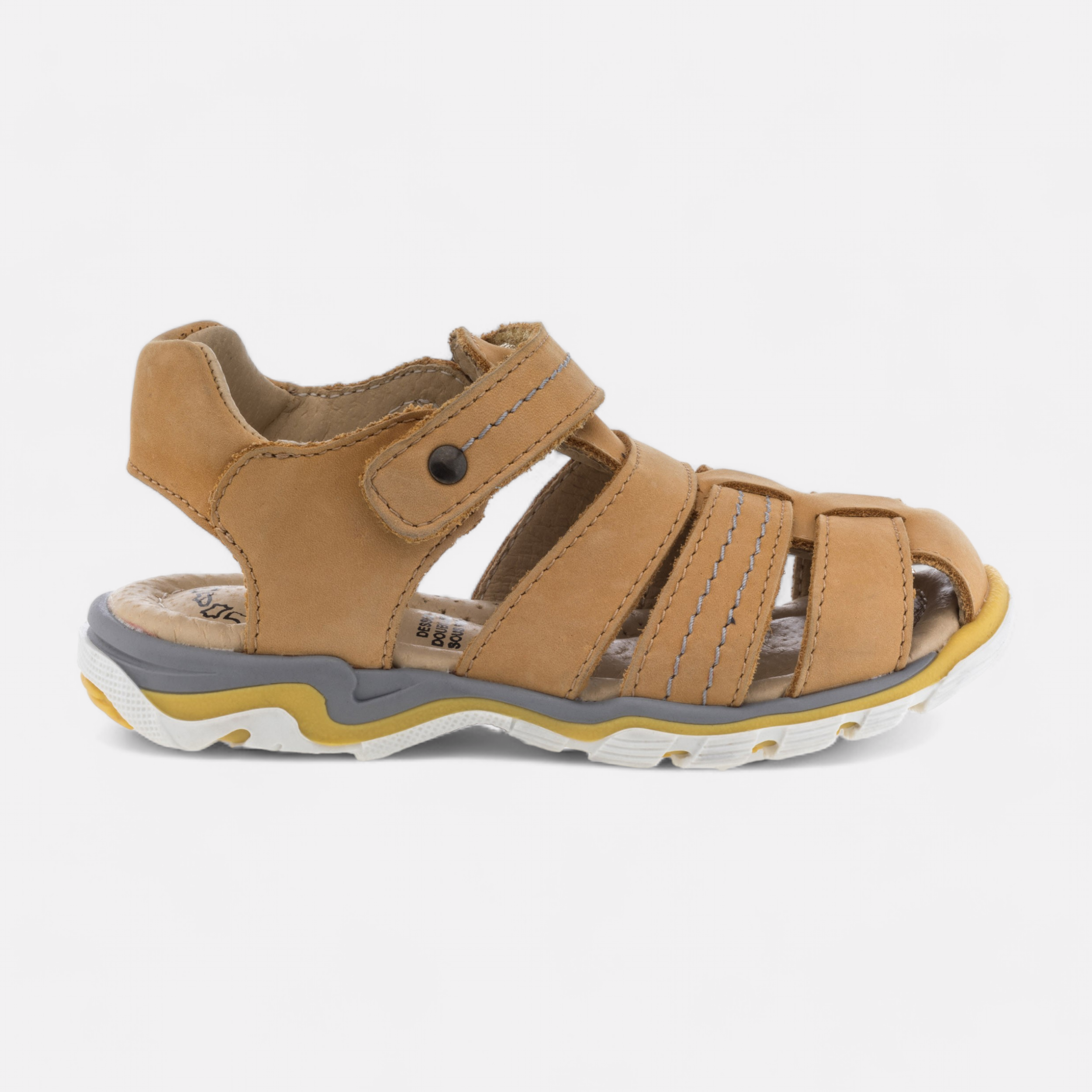 Sandales Enfant en cuir jaune France FR