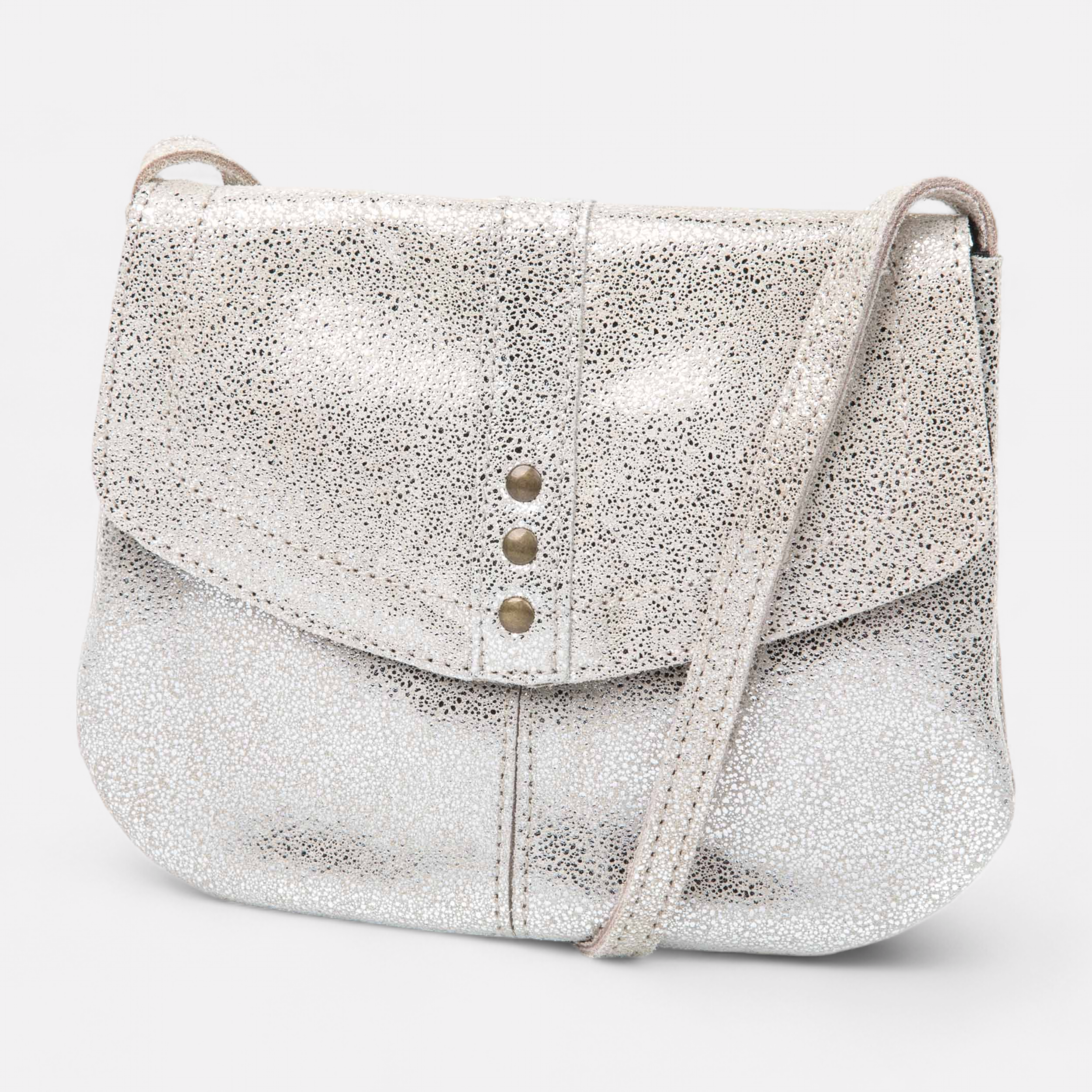 Sac bandouliere Femme en cuir argent France FR